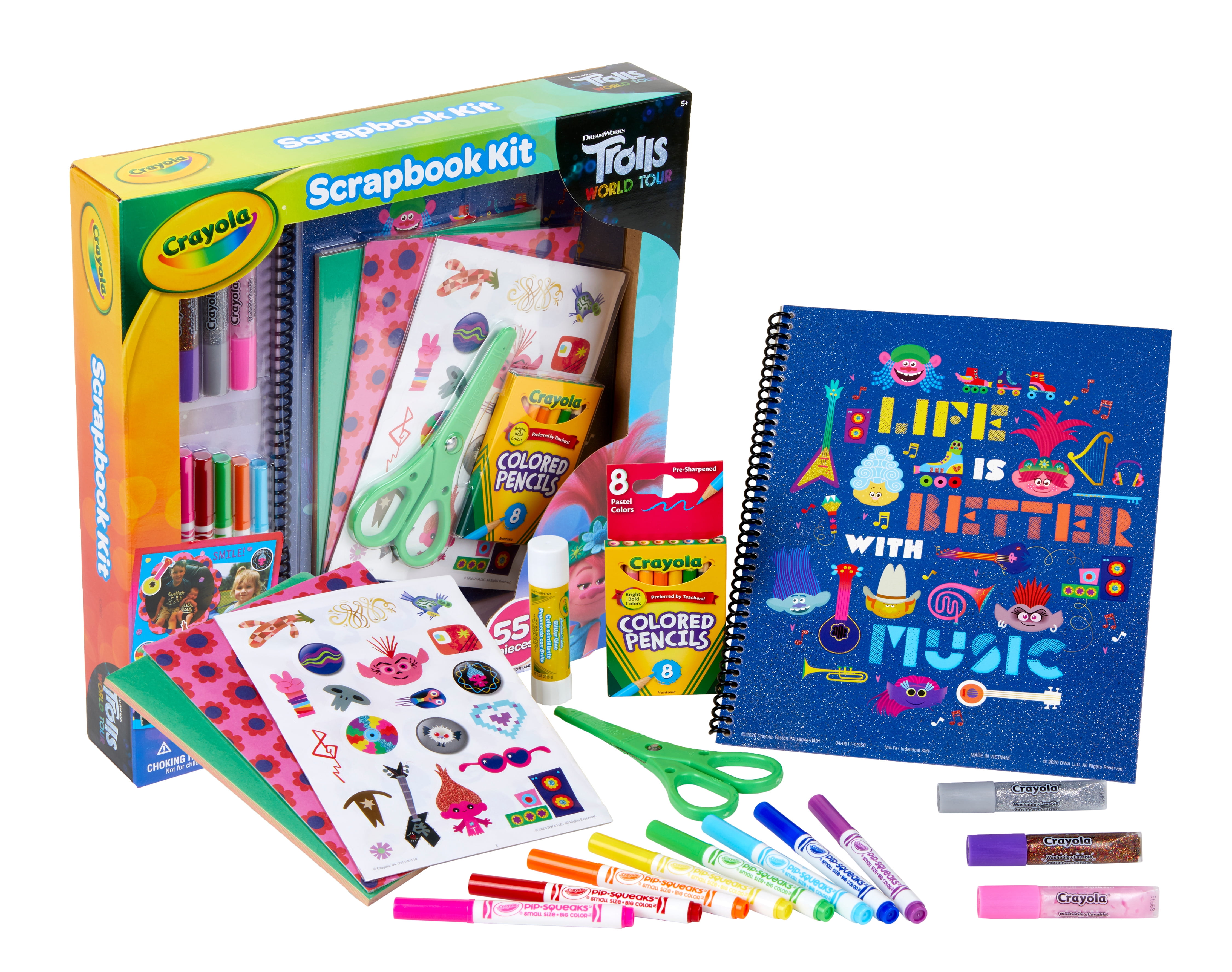 qollorette colouring set for children including roll, colored pencils  amusement park crayons and stickers