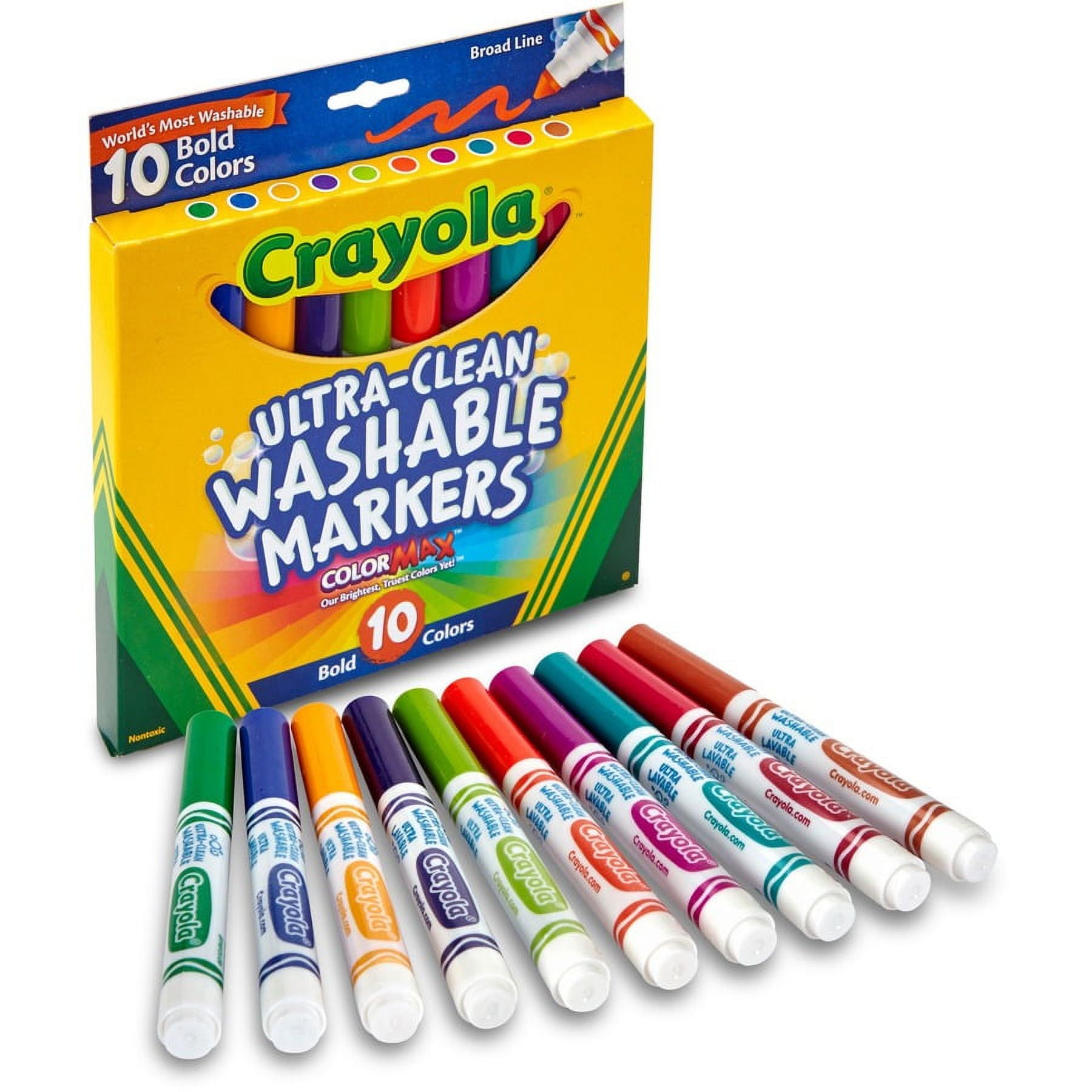 Lot Of 3 Crayola Markers 10 Pack Nontoxic 30 Total Markers Fine Line