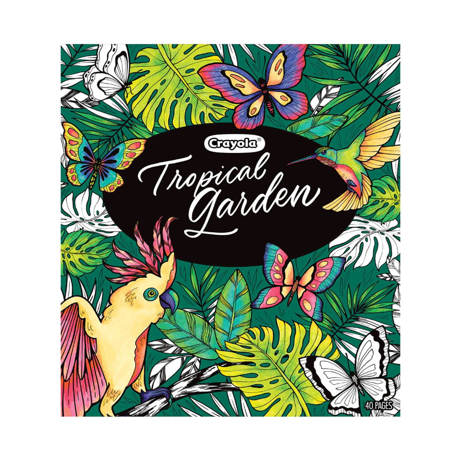 Crayola Tropical Garden Coloring Book, Adult Coloring Gift, 40 Pages ...