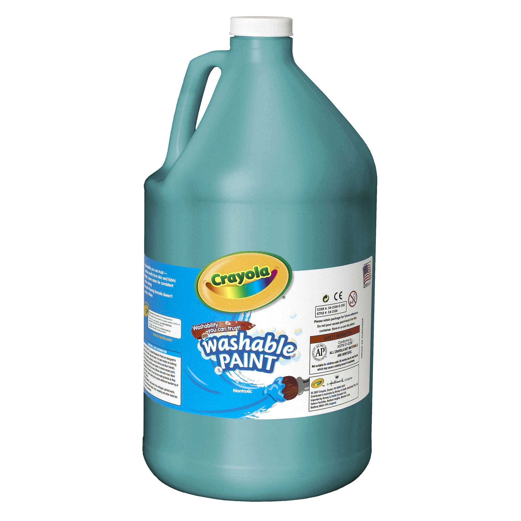 Crayola Washable Paint - 1 gal - 1 Each - Turquoise Crayola Washable Paint - 1 gal - 1 Each - Turquoise