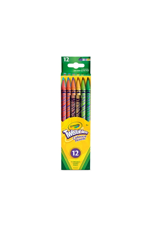 Twistables Colored Pencil Set, School Supplies, Teacher Supplies, Asstd Colors, Child, 12 Ct