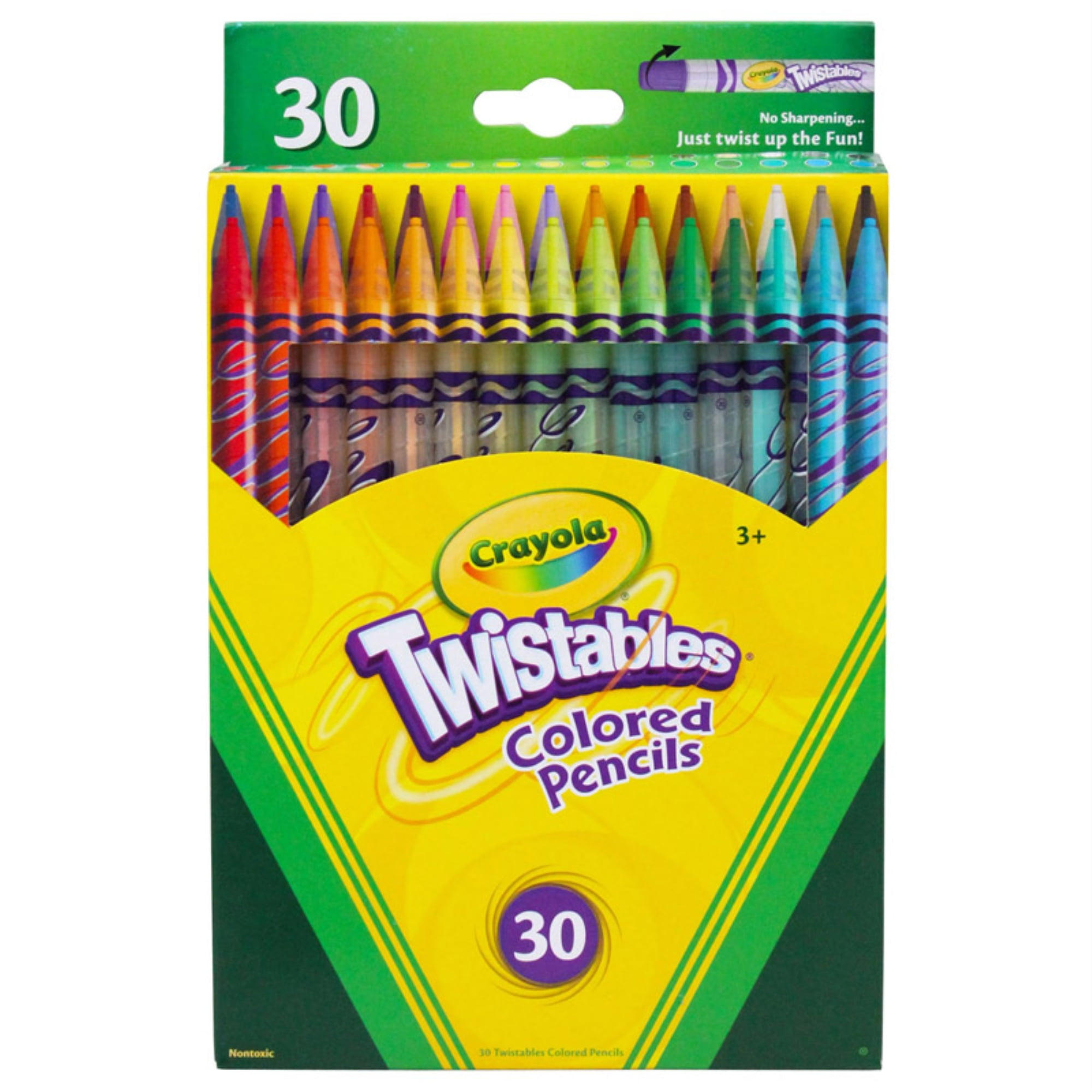 Crayola Twistable Colored Pencils, 30 Ct, Stocking Stuffers for Kids, Classroom Must Haves, Gift