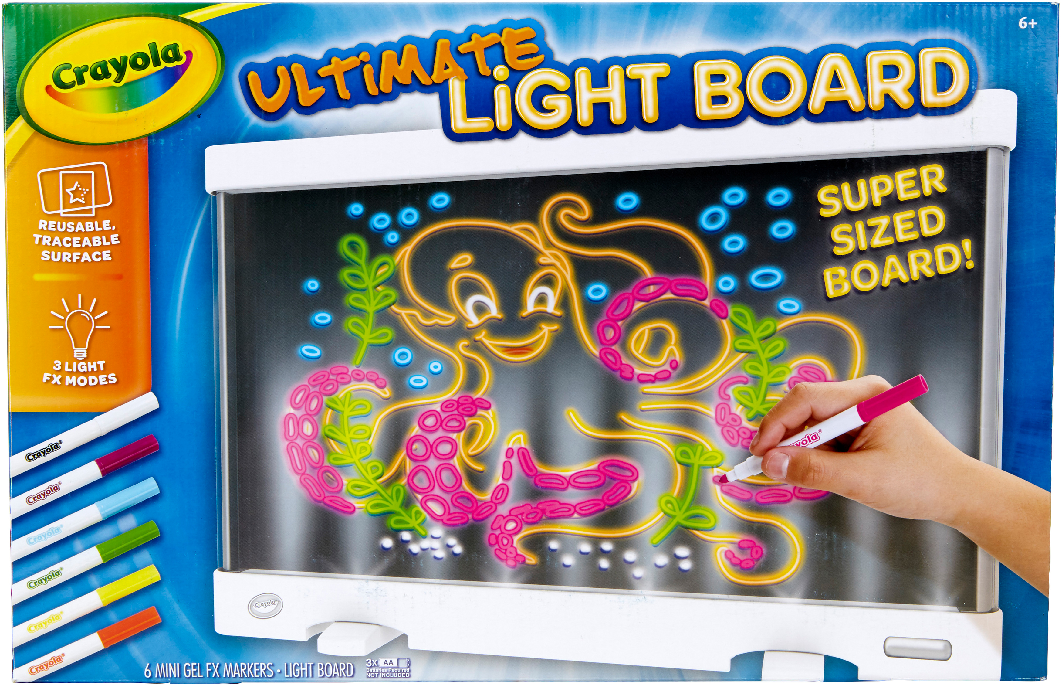 Crayola Ultimate Light Board Drawing Tablet Coloring Set, Toys for Kids, Beginner Unisex Child - image 1 of 9