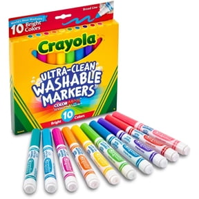 Crayola Ultra-Clean Bright Broad Line Marker, 10 Count