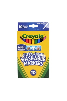 Ultra-Clean Washable Markers, Fine Line, 10 Ct, School Supplies for Kids and Teachers, Classroom Must Have, Gifts