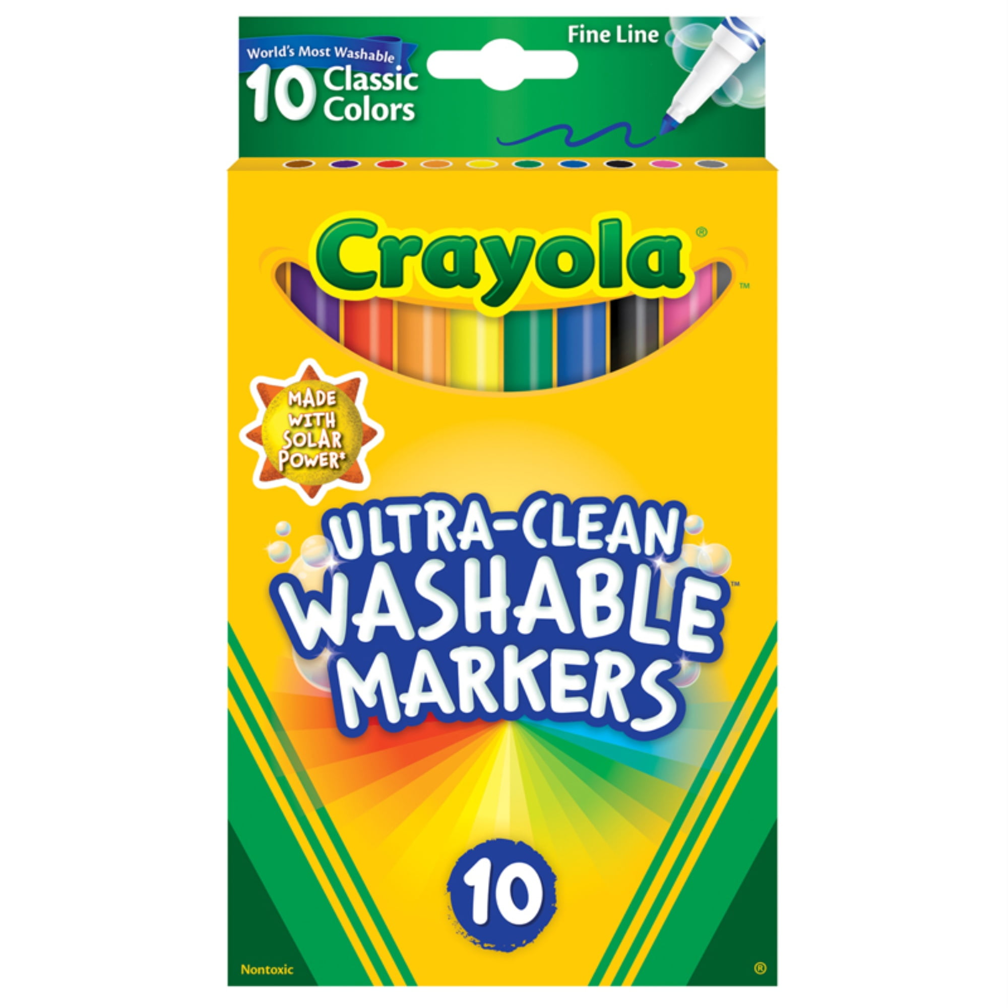 Crayola® Ultra-Clean Broad Line Classic Color Markers, 10 Count