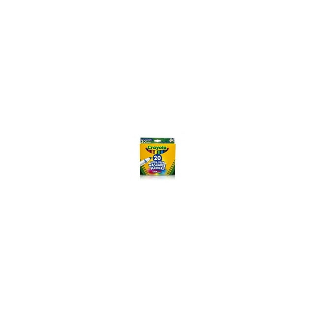 Crayola Ultra-Clean Washable Broad Line Markers, 20 Ct, Back to School Supplies, Classic Colors, Classroom Must Haves