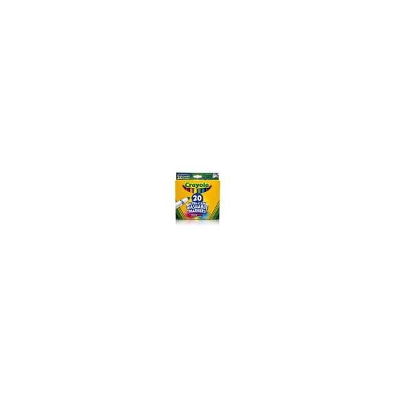 Crayola Ultra-Clean Washable Broad Line Markers, 20 Ct, Back to School Supplies, Classic Colors, Classroom Must Haves, Gifts for Teachers and Kids, Ages 3