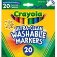 thumbnail image 1 of Crayola Ultra-Clean Washable Broad Line Markers, 20 Ct, Back to School Supplies, Classic Colors, Classroom Must Haves, 1 of 6