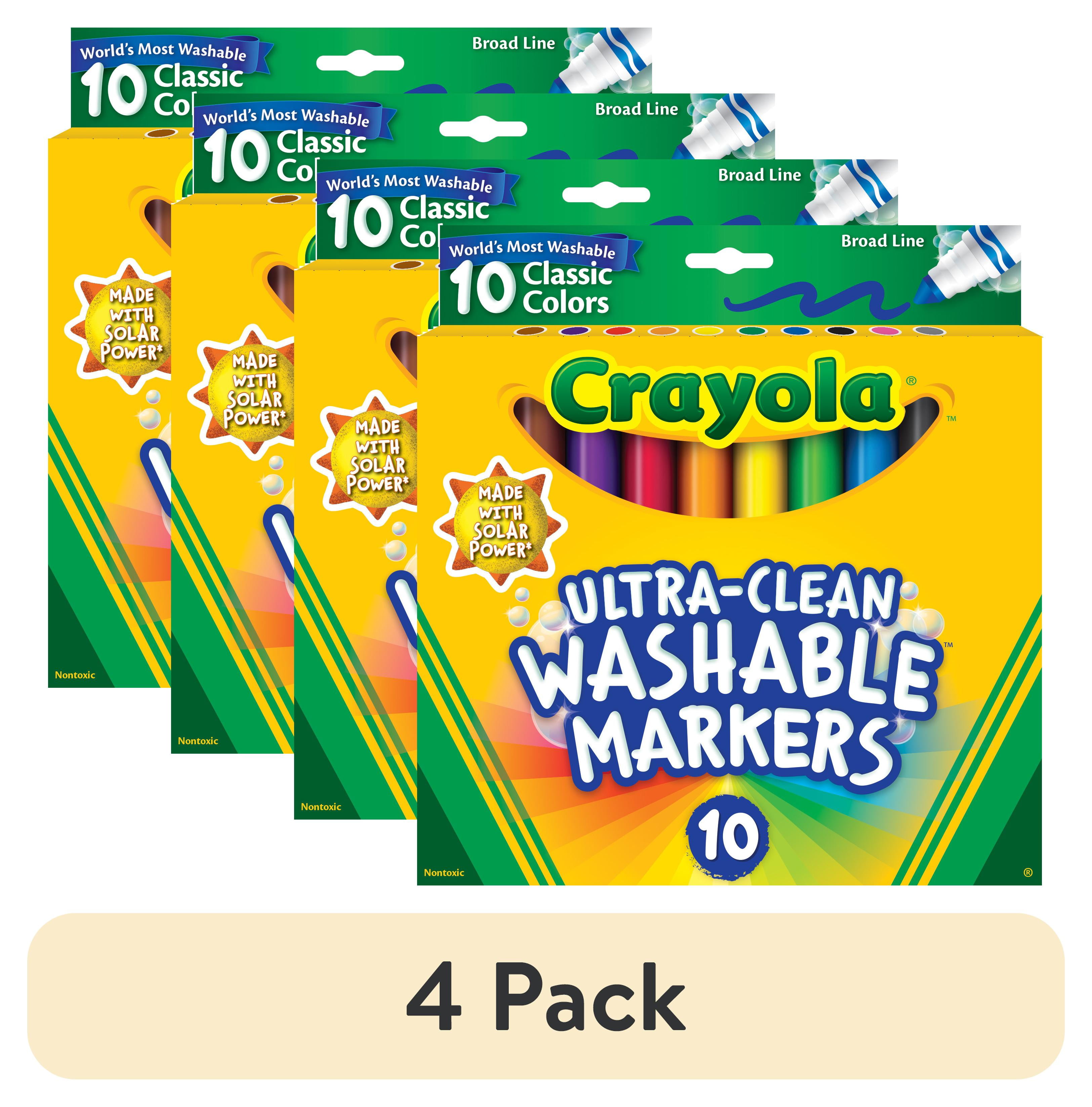 Crayola® Ultra-Clean Washable Markers, Broad Bullet Tip, Assorted