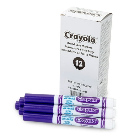 Crayola Ultra-Clean Washable Bulk Markers, Violet, 2