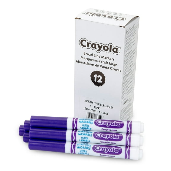 Crayola Ultra-Clean Washable Bulk Markers, Violet, 2