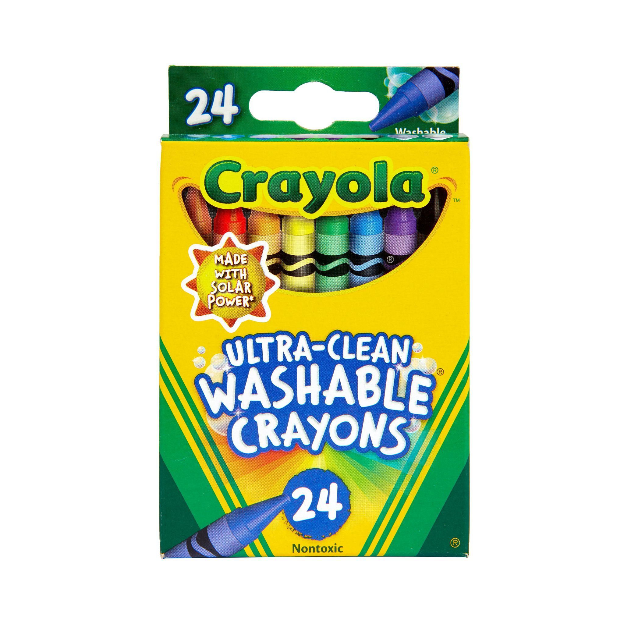Crayola Ultra-Clean Washable Crayons, 24 Ct, Back to School Supplies for Kids, Art Supplies - image 1 of 9