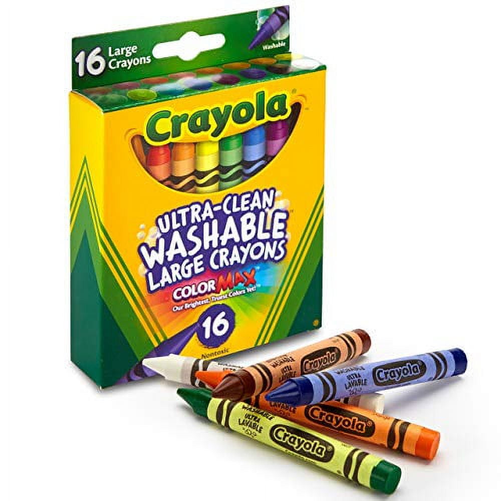 Crayola Ultra Clean Washable Crayons, Large Crayons, 16 Count