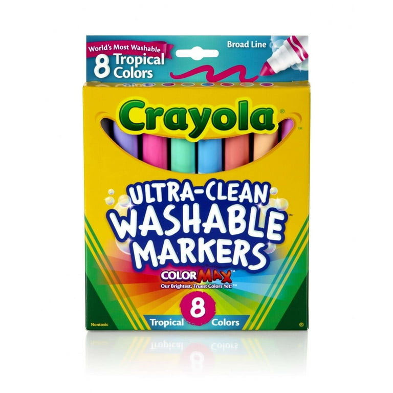 【大学生の特権】学生証で送料無料になる Ultra Crayola Clean Tropical 8 Markers, Washable Line Broad パンツ