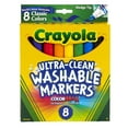 thumbnail image 1 of Crayola Ultra-Clean Washable Markers, Wedge Tip, 8 per Box, 6 Boxes, 1 of 5