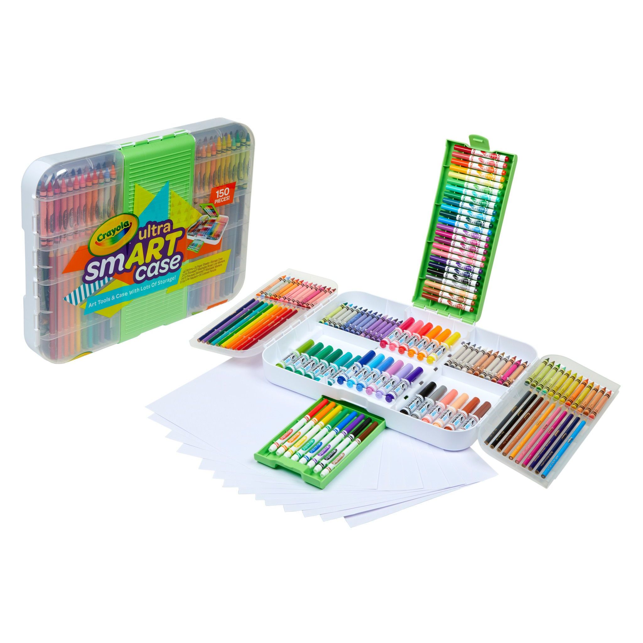 Crayola Ultra SmART Case, School Supplies, Markers & Crayons Art Set, Beginner Unisex Child - image 1 of 8