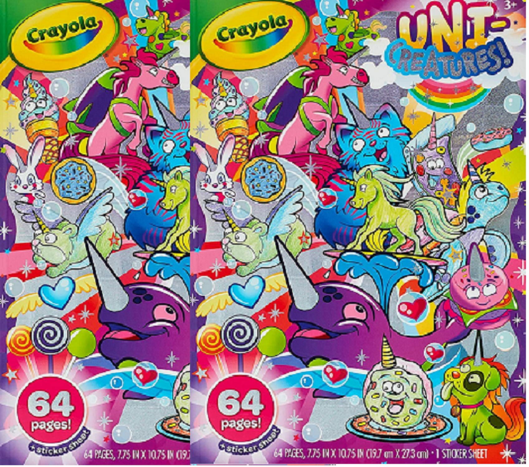 Crayola Uni-Creatures Coloring Book, 64 pages Unicorn Coloring Pages ...