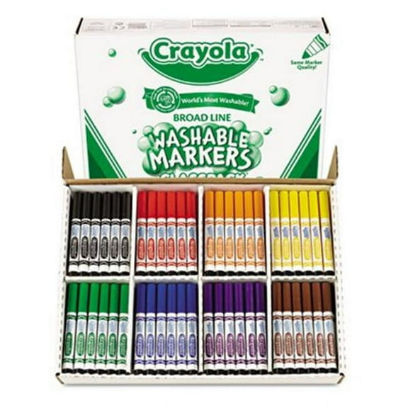 Crayola Washable Classpack Markers Broad Point Assorted 200-Pack