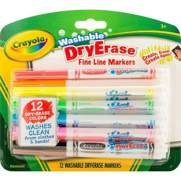 Crayola Washable Dry Erase Fine Line Markers - Bullet Marker Point Style - Assorted - 6 / Set Crayola Washable Dry Erase Fine Line Markers - Bullet Marker Point Style - Assorted - 6 / Set