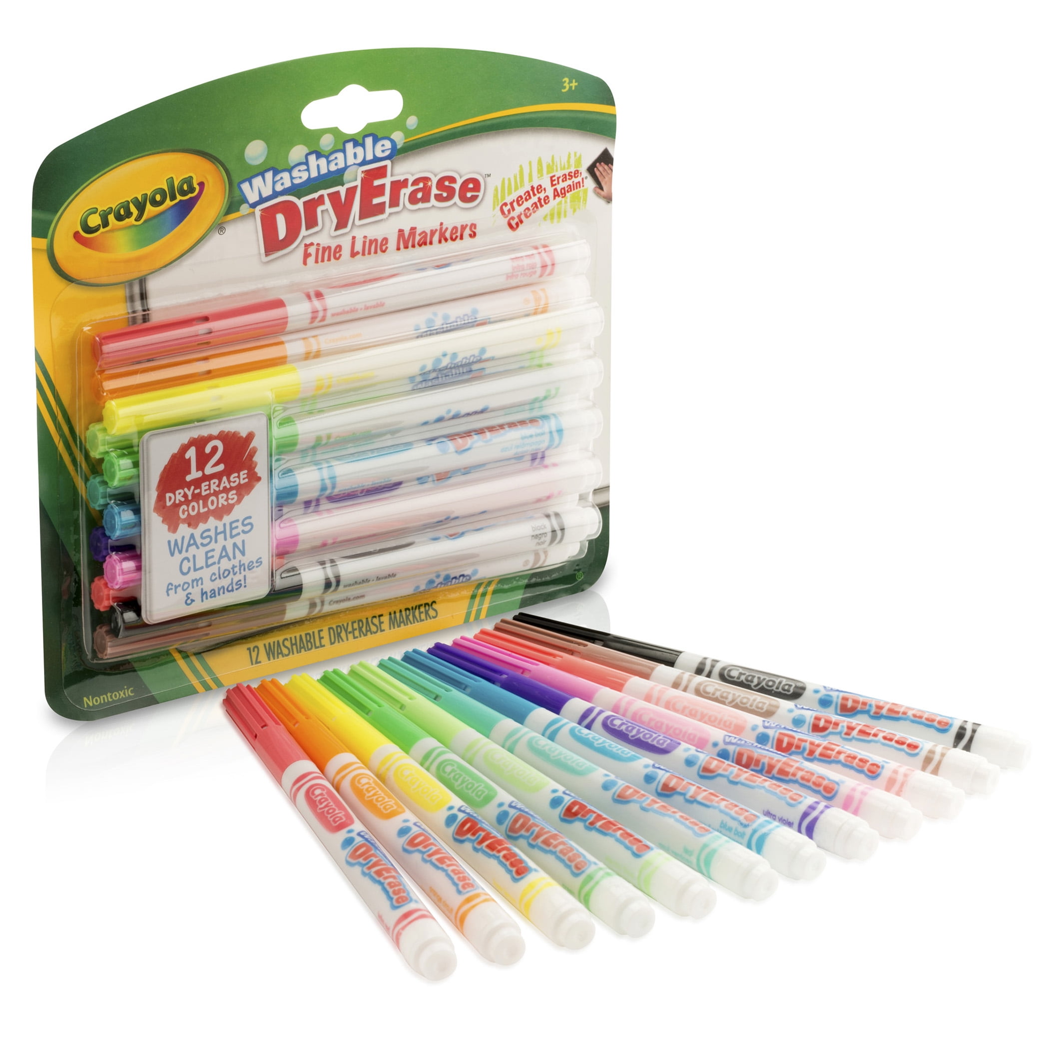 CrayolaÂ® Washable Dry Erase Markers, 12 colors per box, Set of 3 boxes