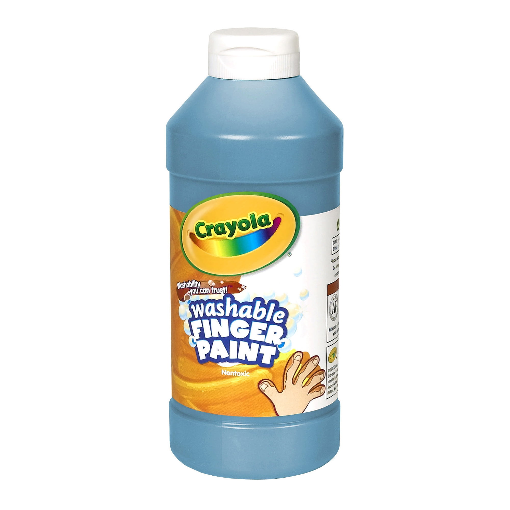 Crayola Washable Finger Paint, Blue, 16 oz, Set of 3 bottles