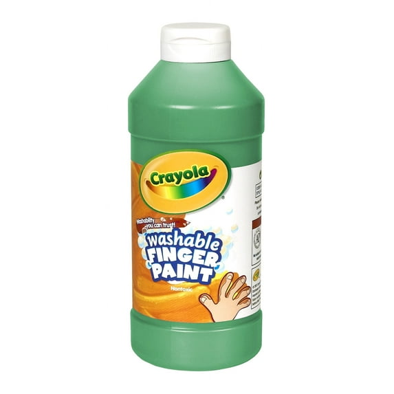 Washable Fingerpaint, 16 Oz Bottle, Green