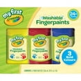 thumbnail image 1 of Crayola Washable Finger Paints (3 Pack),  Toddler Arts & Crafts Supplies, Creative Gifts for Toddlers, 3+, 1 of 1