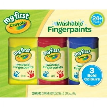 Crayola Washable Finger Paints (3 Pack),  Toddler Arts & Crafts Supplies, Creative Gifts for Toddlers, 3+