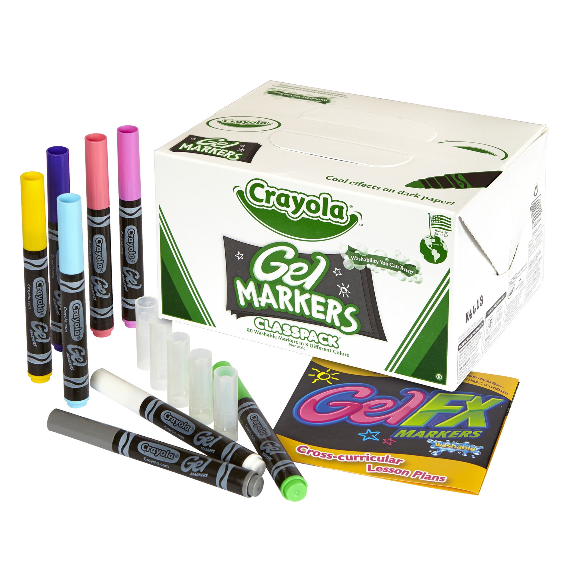 Crayola Washable Gel FX Classpack Markers, Eight Assorted Colors