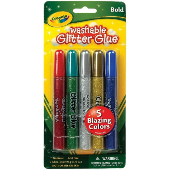 Crayola Washable Glitter Glue 5 ea (Pack of 3)