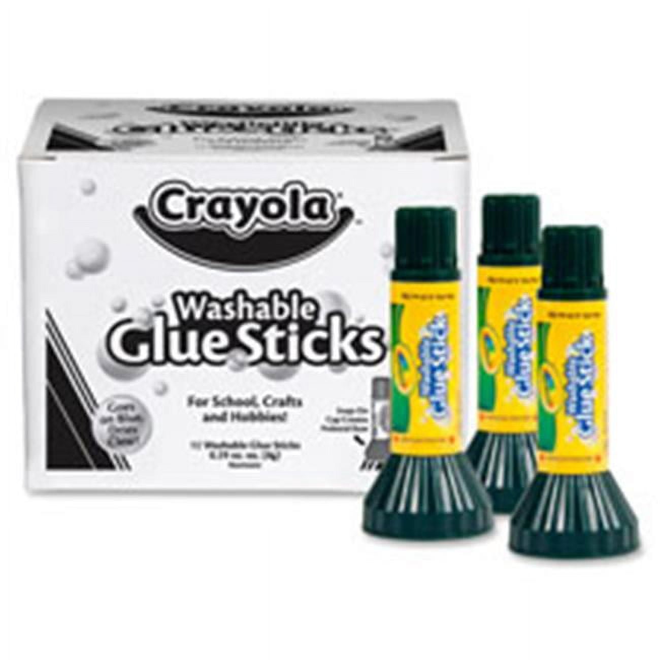 Crayola Washable Glue Sticks, 12 Per Box