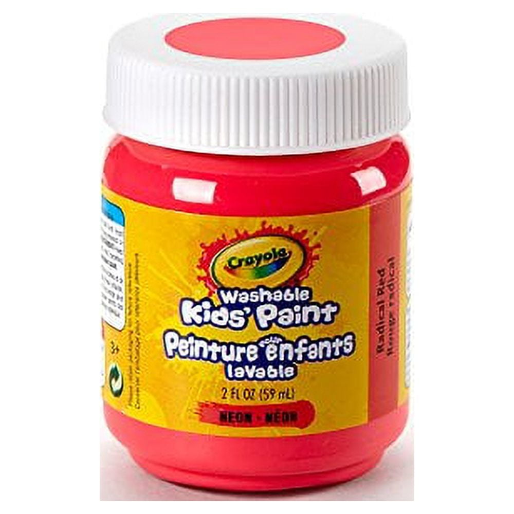 Crayola Washable Kids Paint, 2 oz, Radical Red - Walmart.com
