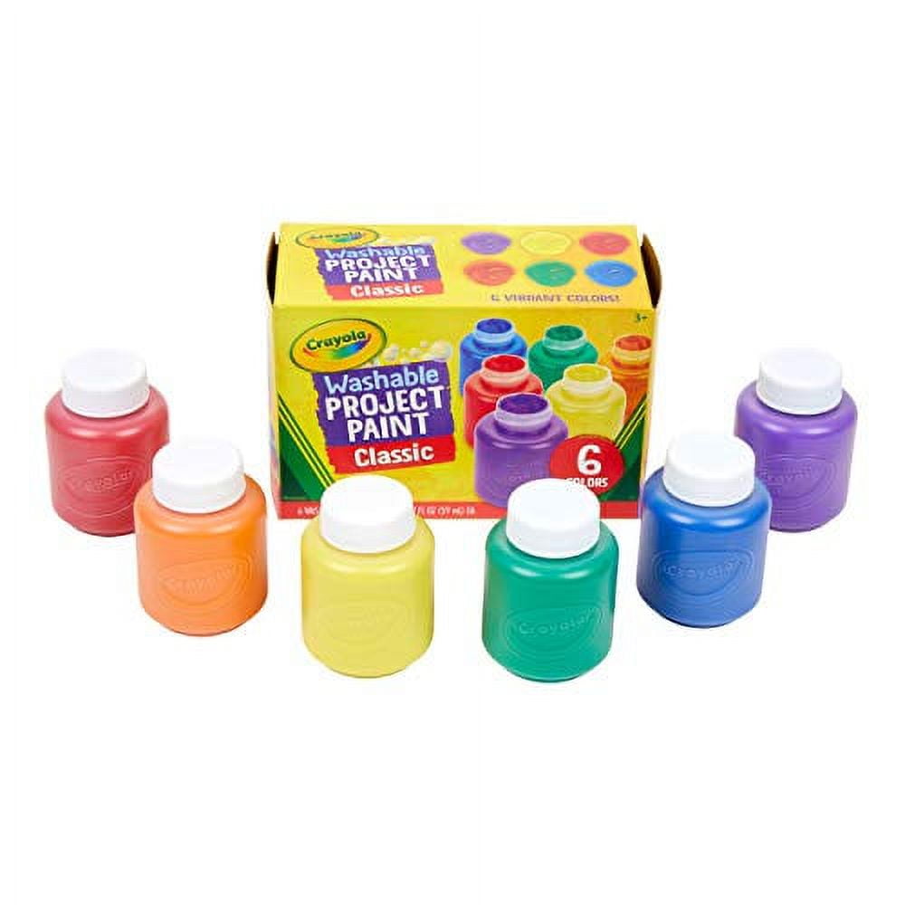  Crayola Washable Paint (12ct), Paint Set for Kids, Nontoxic  Paint, Kids Craft Supplies, for Classrooms, Assorted Colors, 16 Oz : Toys &  Games