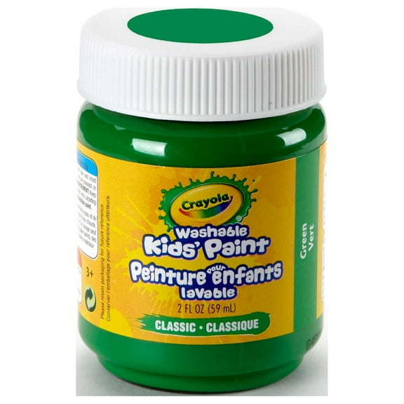 Crayola Washable Kids' Paint, Green, 2 Oz Bottle
