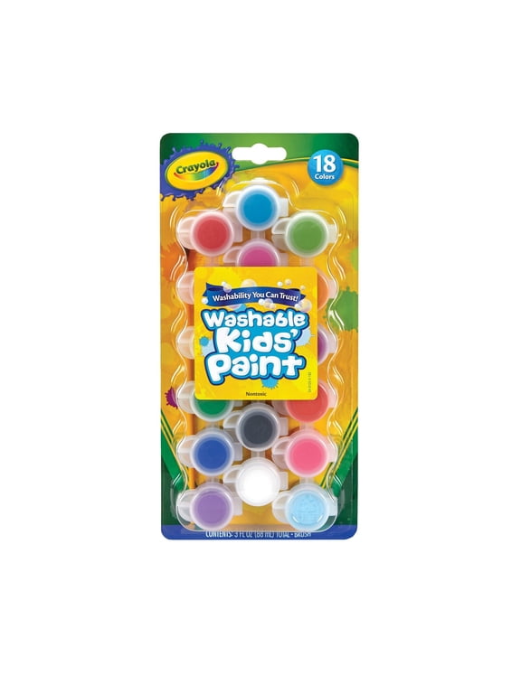 Washable Kids Paint Set, 18 Paint Colors, Back to School Supplies, Kids Crafts, Classroom Must Haves