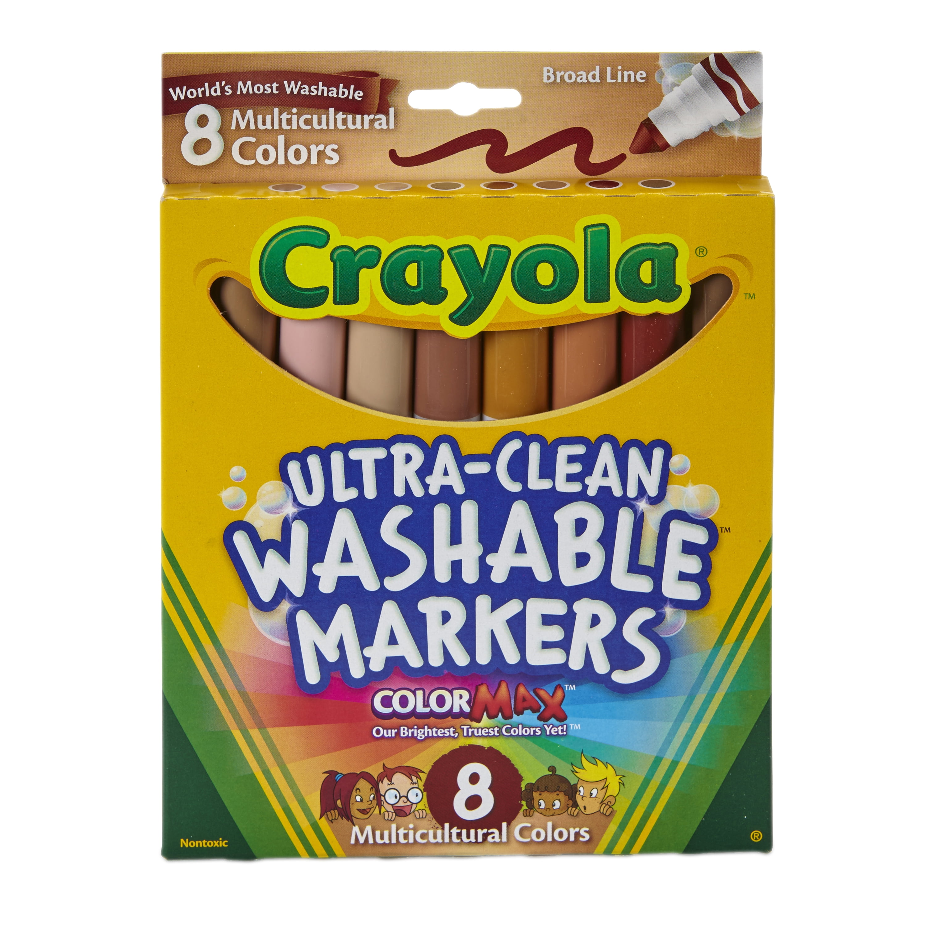 Tropical Color Washable Markers, Broad Bullet Tip, Assorted Colors, 8/Pack Tropical Color Washable Markers, Broad Bullet Tip, Assorted Colors, 8/Pack