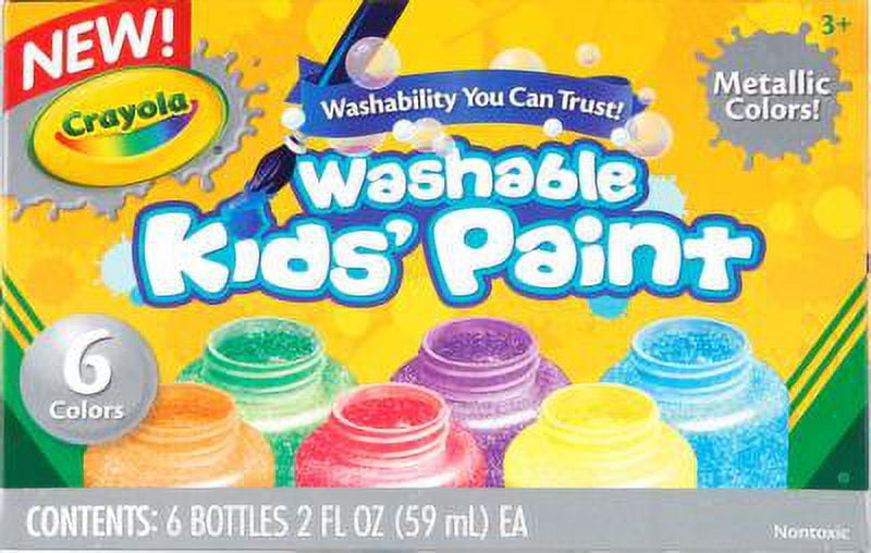 Crayola Washable Paint 6 Colors Metallic Set