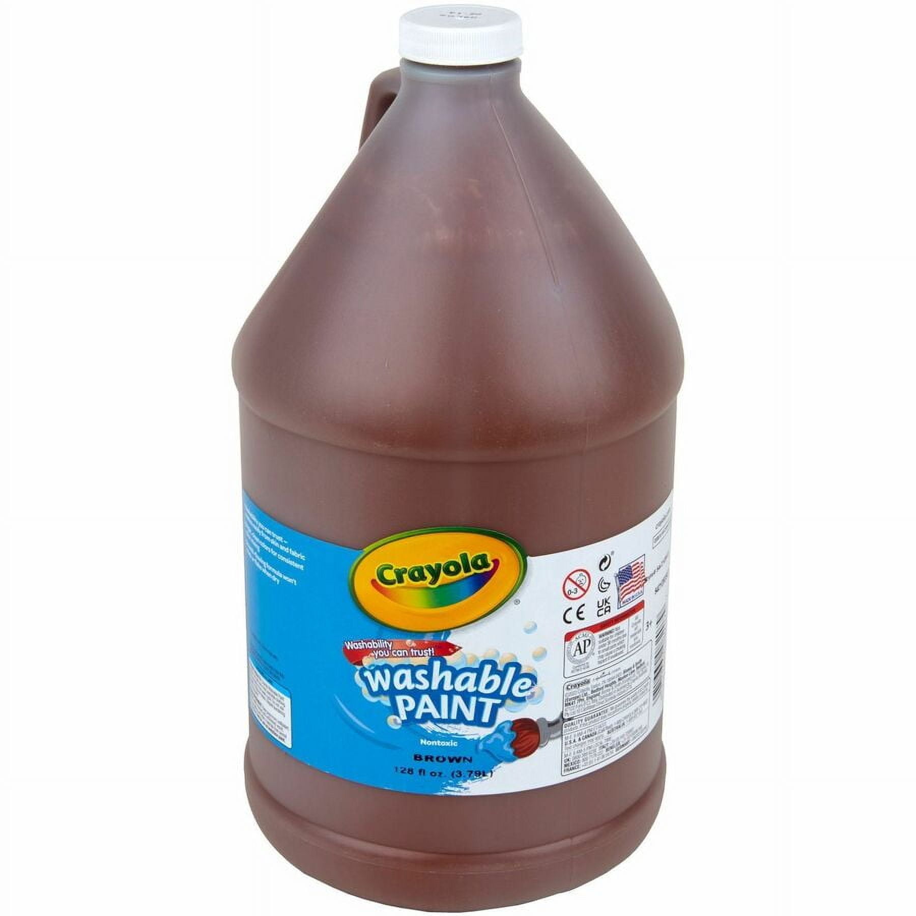 Crayola Washable Paint Braun – 1 Gallone (ca. 3,78 Liter) Waschbare Farbe Für Kinder