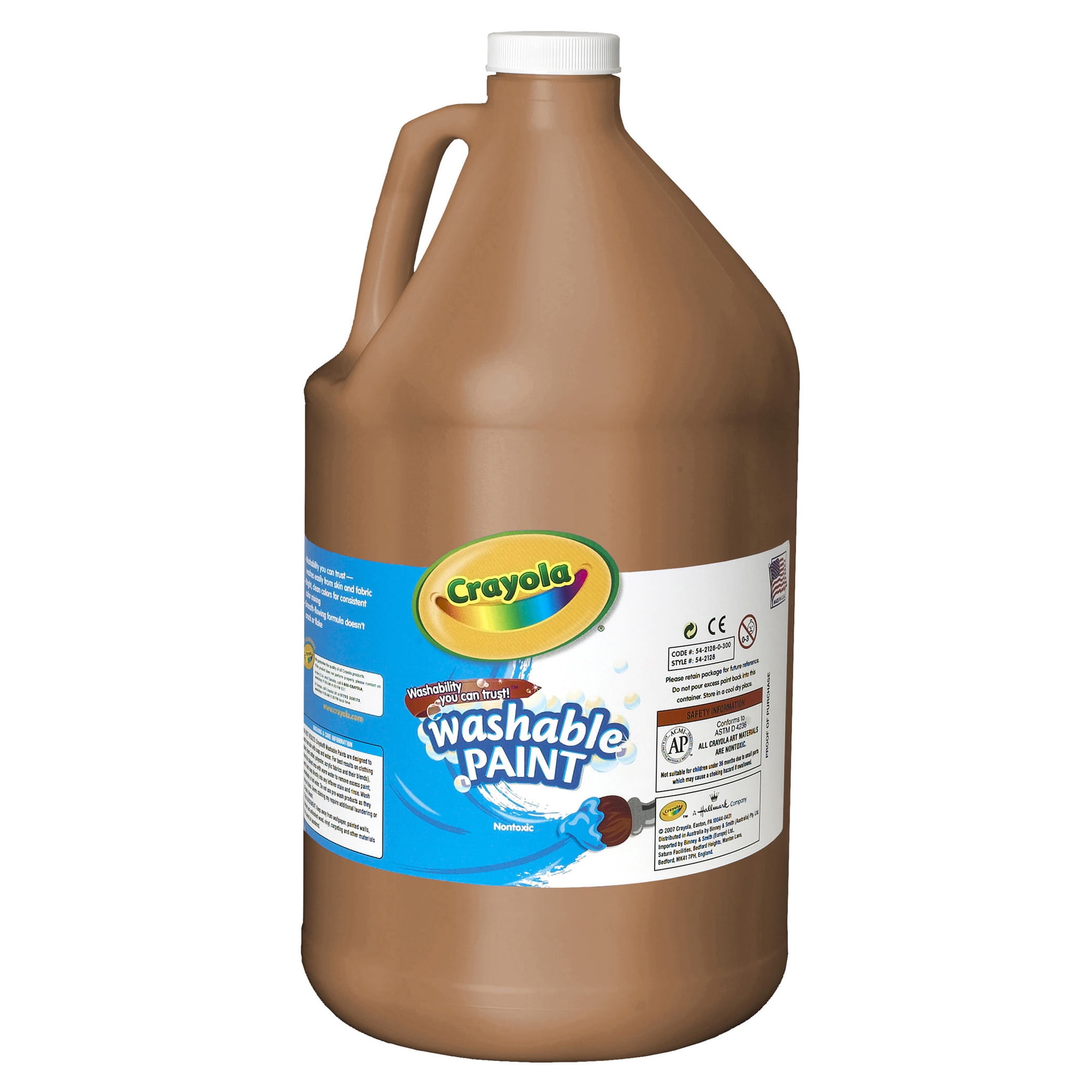 Crayola Washable Paint, Brown, Gallon