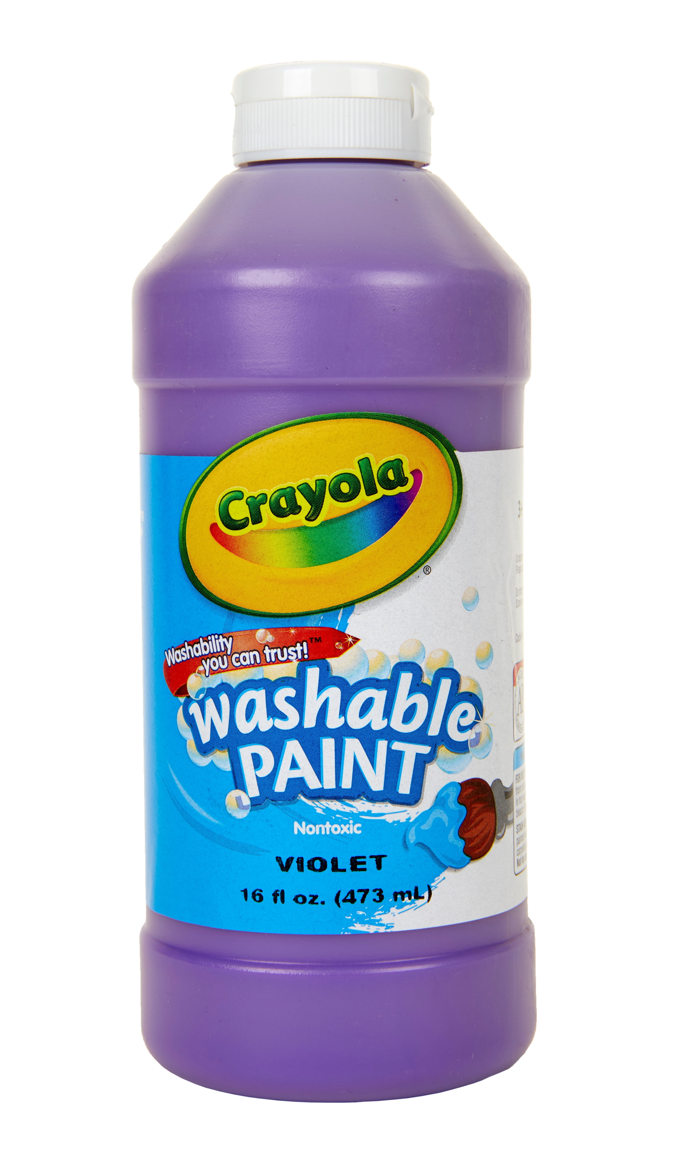 TeachersParadise - Crayola® Washable Paint, Blue, 16 oz. Bottles, Pack of 6  - BIN201642-6