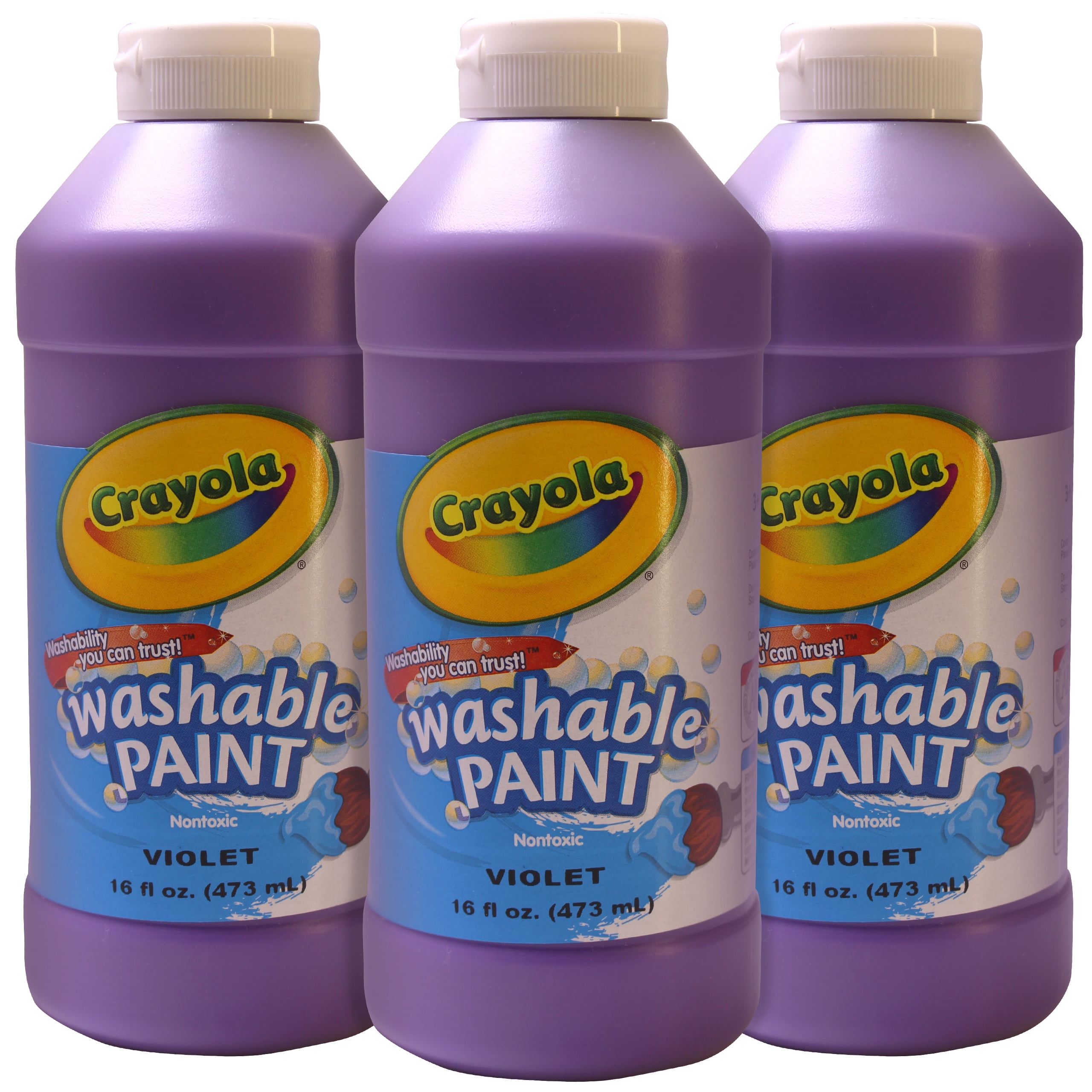 Crayola Washable Tempera Paint, Assorted - 12 pack, 16 fl oz bottles
