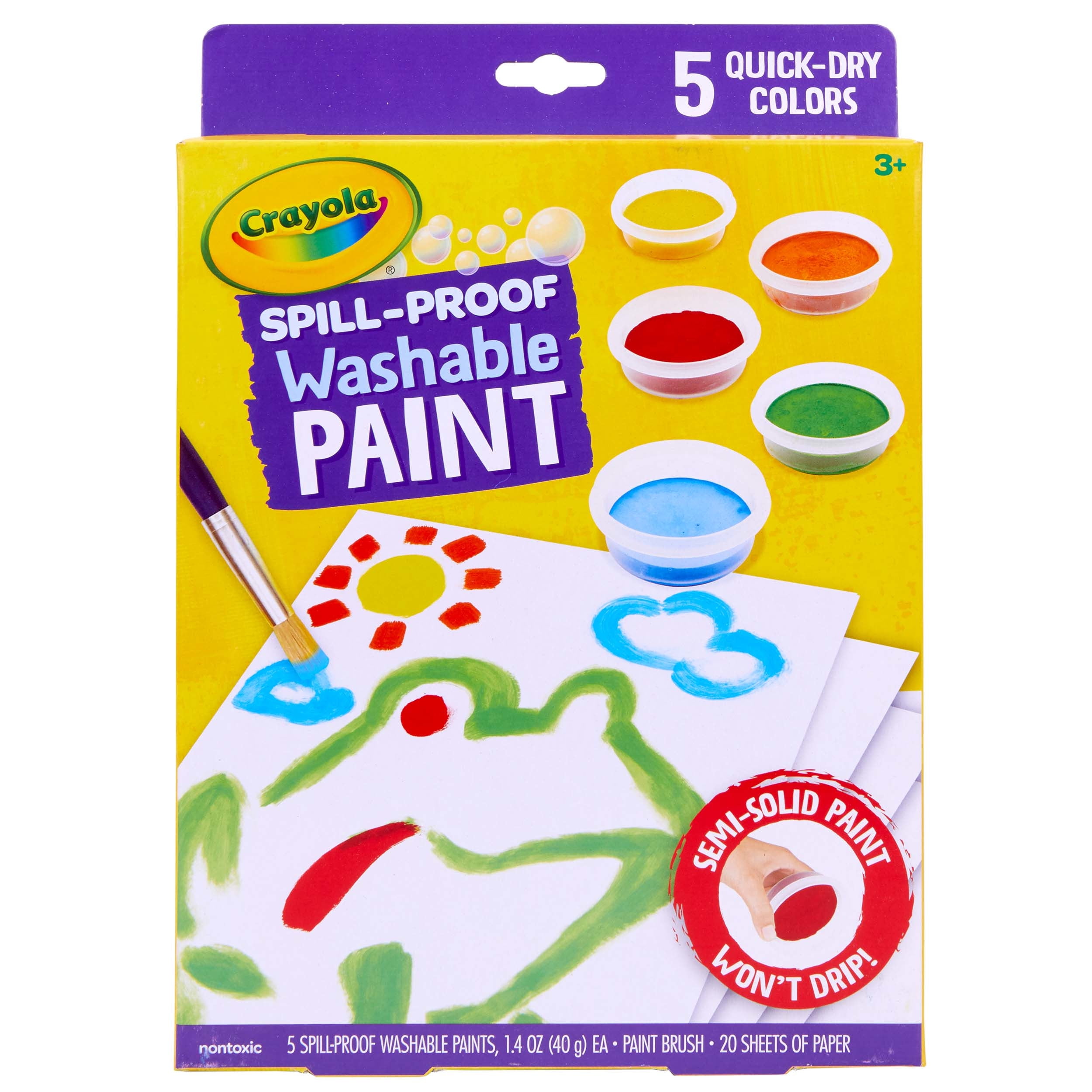 46 Pack Acrylic Paint Set, Shuttle Art 30 Colors Acrylic Paint with 10  Paint Brushes 3 Painting Canvas 1 Paint Knife Palette Sponge, Gift Set for