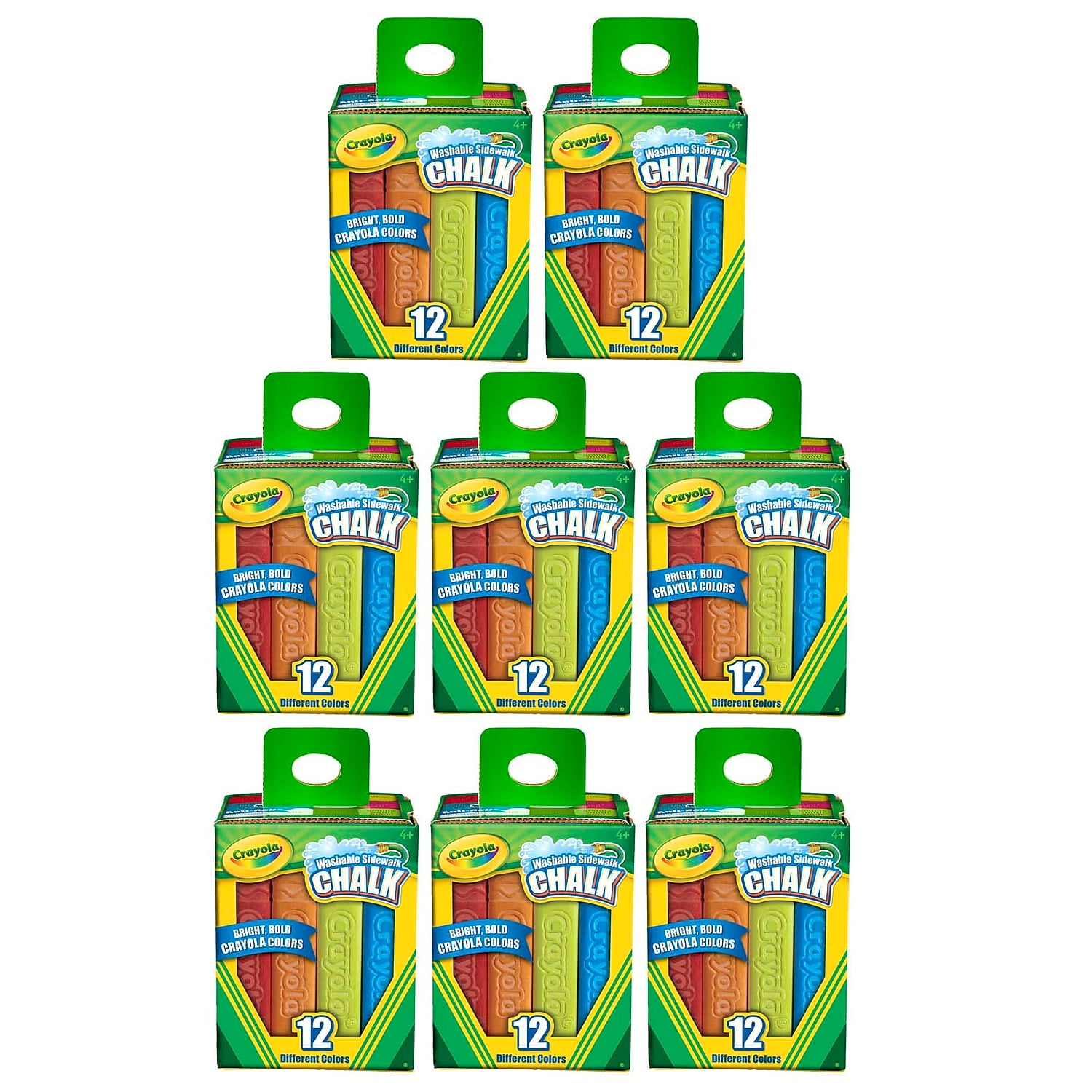 Crayola Washable Sidewalk Chalk Assorted Colors 12 Sticks Per Box