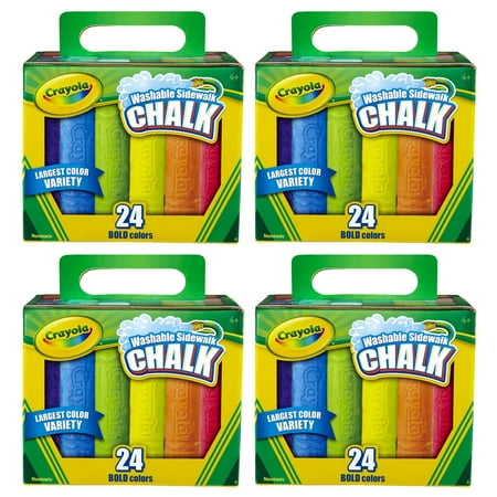 Crayola Washable Sidewalk Chalk, 24 Per Box, 4 Boxes price history and forecast - Crayola BIN512024-4