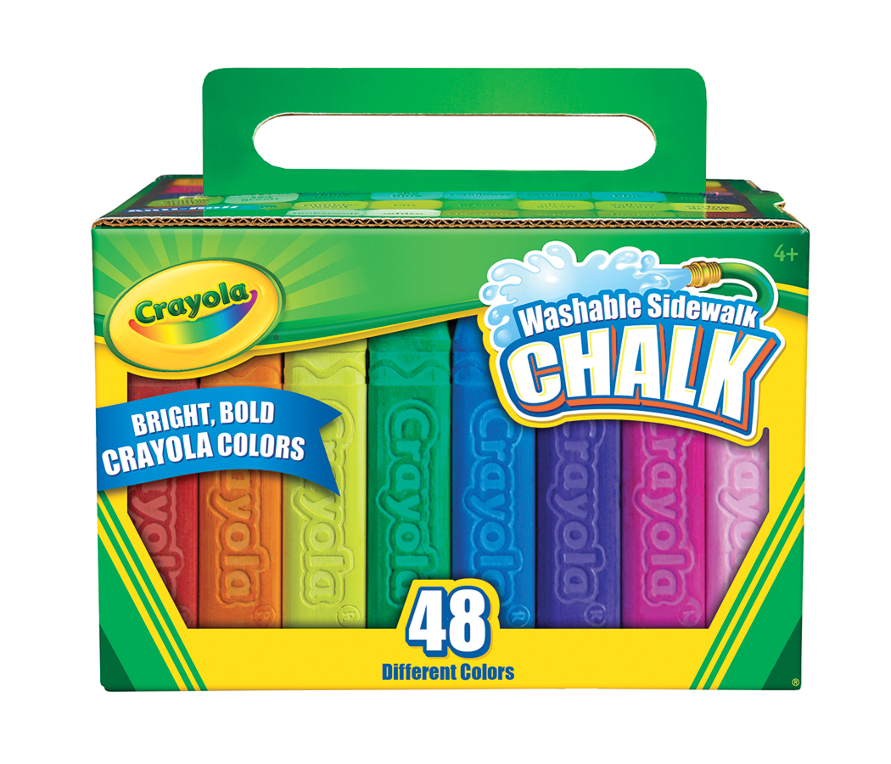Crayola Washable Sidewalk Chalk in Assorted Colors, 48 Count - image 1 of 9