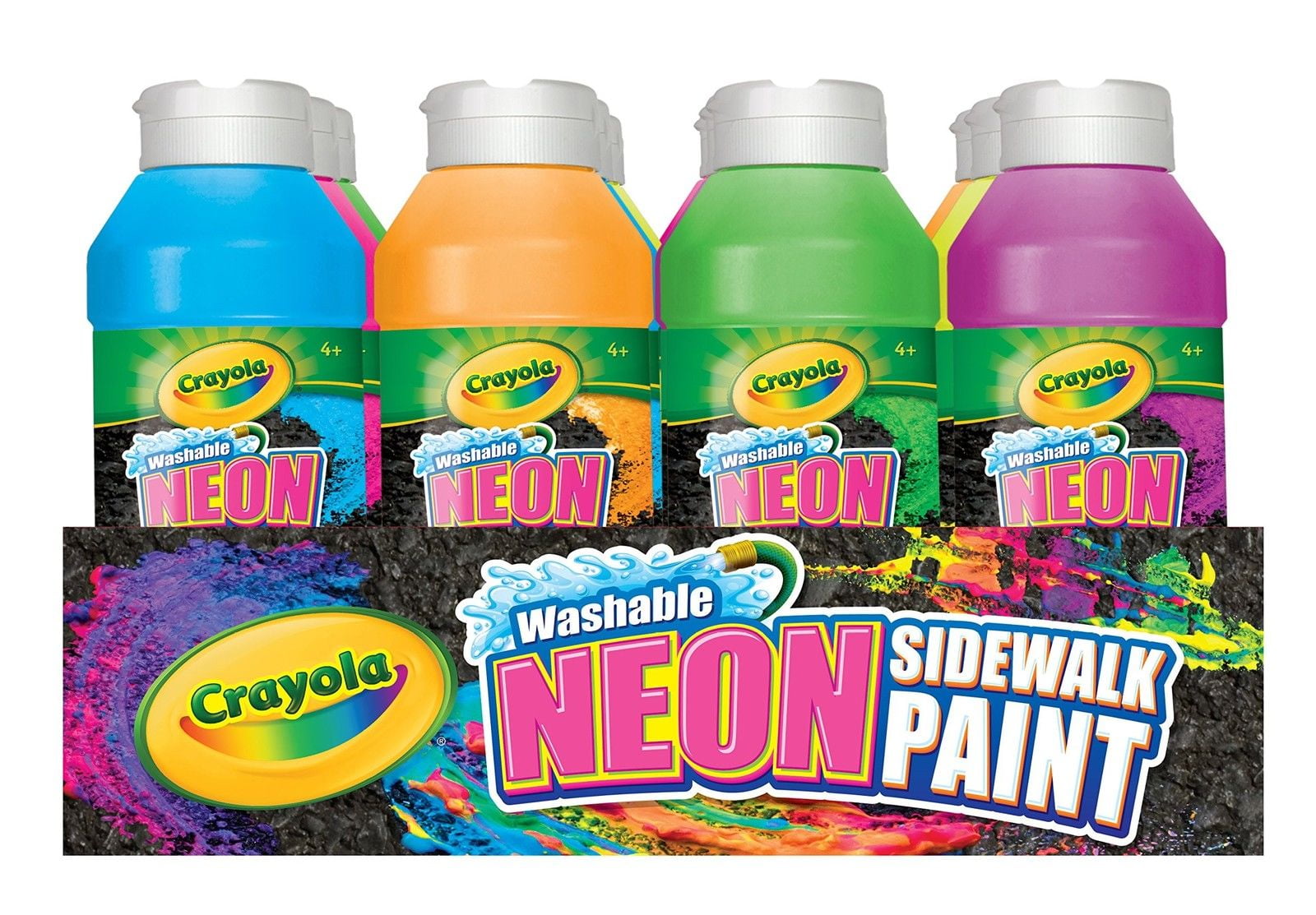 Crayola Washable Neon Sidewalk Paint 9-Piece Art Set