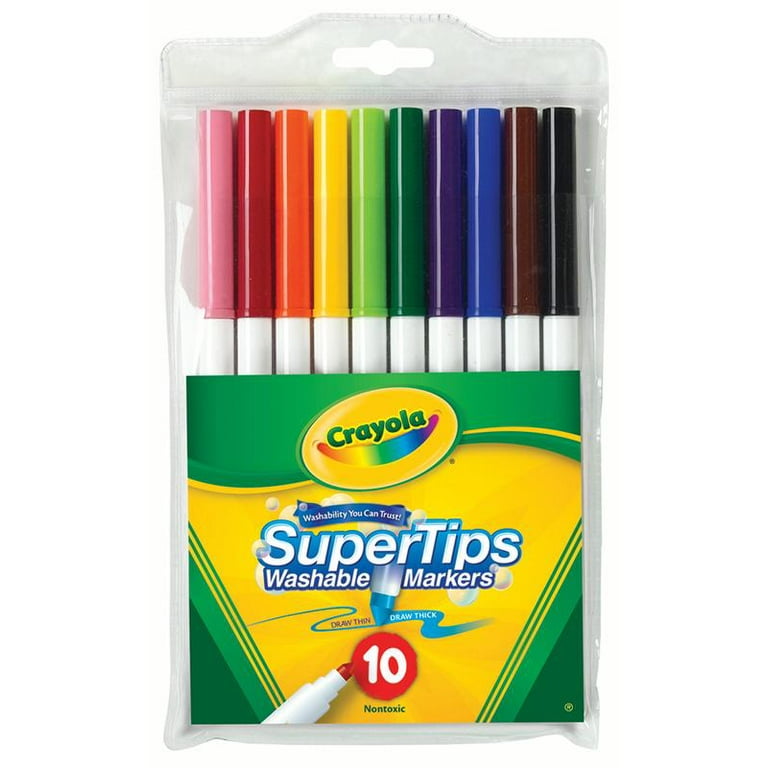 Crayola Washable Super Tips Markers, 10 Count