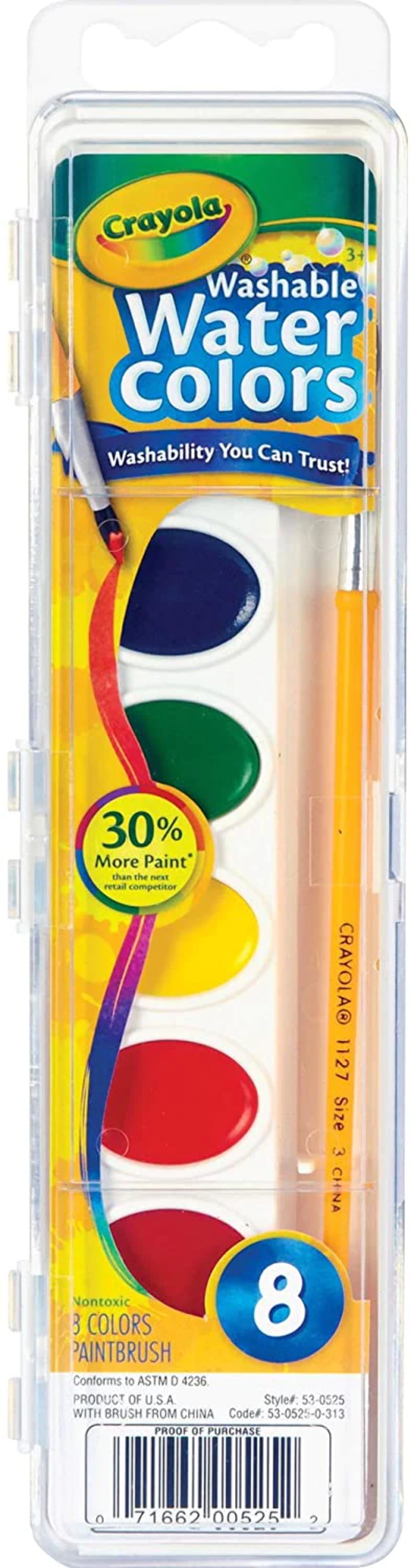 WEPSEN Water Color Paint Set, 24 Vivid Colors in Portable Box Travel 