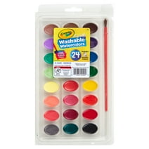 Crayola Washable Watercolor Paints, Paint Set for Kids, 24 Colors, Gifts for Kids